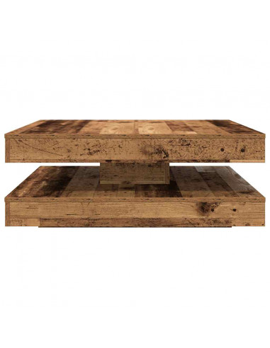 Tavolino da Caffè Girevole a 360 Gradi Antico 90x90x34,5 cm