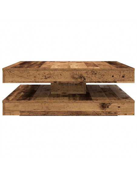 Tavolino da Caffè Girevole a 360 Gradi Antico 90x90x34,5 cm