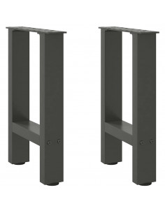 Gambe per Tavolino Antracite 2 pz 28x(42-43) cm Acciaio