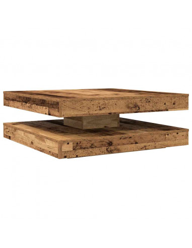 Tavolino da Caffè Girevole a 360 Gradi Antico 90x90x34,5 cm