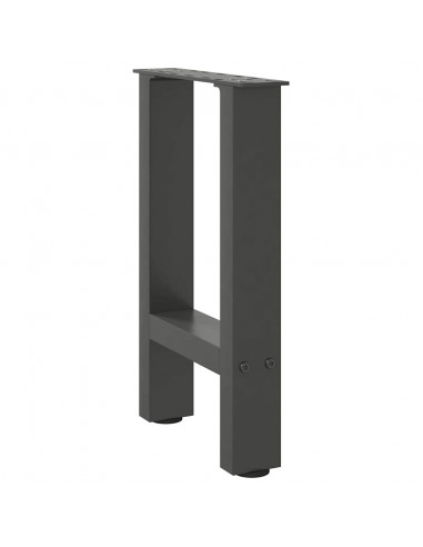 Gambe per Tavolino Antracite 2 pz 28x(42-43) cm Acciaio