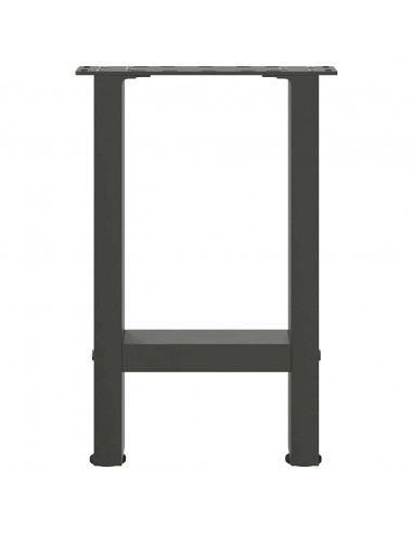 Gambe per Tavolino Antracite 2 pz 28x(42-43) cm Acciaio