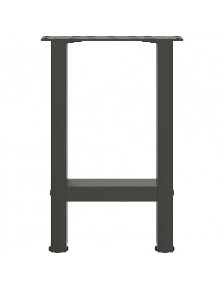 Gambe per Tavolino Antracite 2 pz 28x(42-43) cm Acciaio