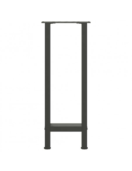 Gambe per tavolo consolle antracite 2 pz 28x(72-73) cm in acciaio