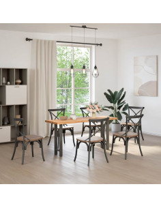 Gambe per tavolo consolle antracite 2 pz 38x(72-73) cm in acciaio 2