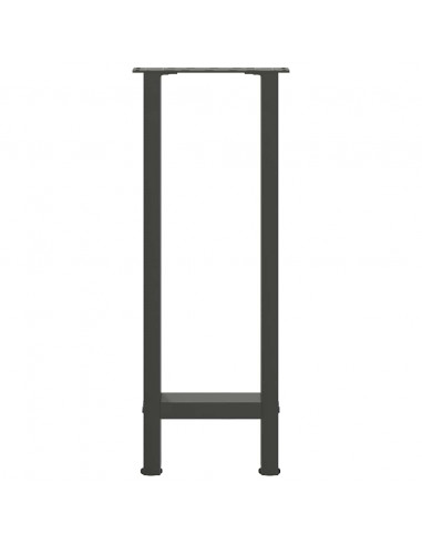 Gambe per tavolo consolle antracite 2 pz 38x(72-73) cm in acciaio