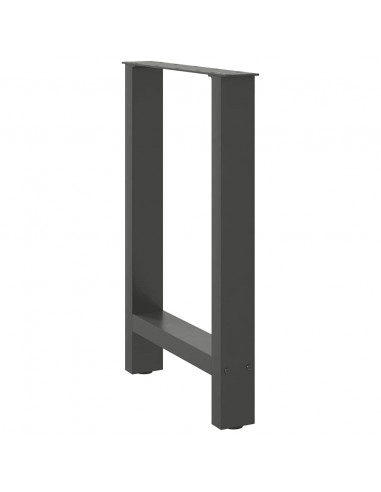Gambe per Tavolino Antracite 2 pz 50x(72-73) cm Acciaio