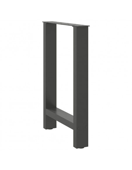 Gambe per Tavolino Antracite 2 pz 50x(72-73) cm Acciaio