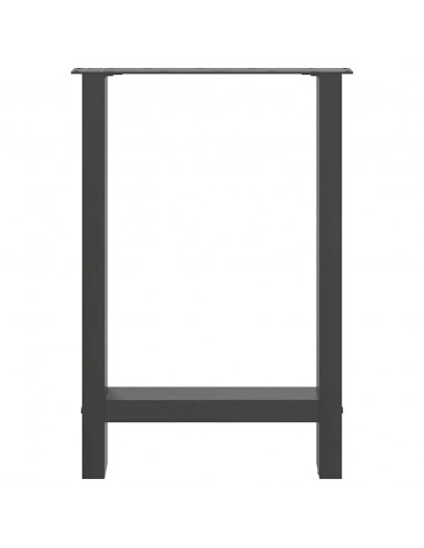Gambe per Tavolino Antracite 2 pz 50x(72-73) cm Acciaio