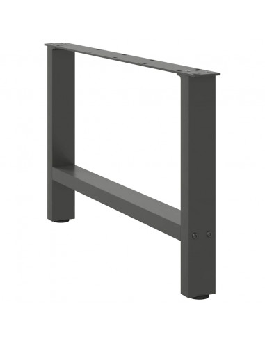 Gambe per Tavolino Antracite 2 pz 70x(42-43) cm Acciaio