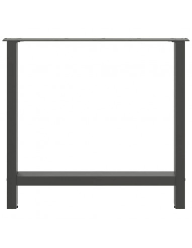 Gambe per Tavolino Antracite 2 pz 80x(72-73) cm Acciaio