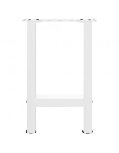 Gambe per Tavolino Bianco 2 pz 28x(42-43) cm Acciaio