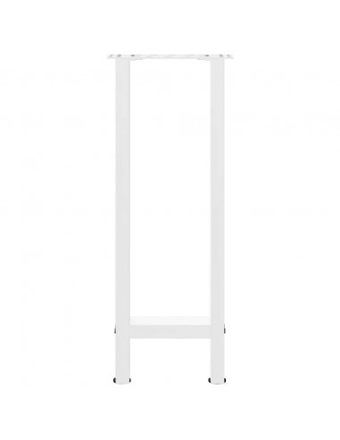 Gambe per Tavolo Consolle Bianche 2 pz 28x(72-73) cm Acciaio