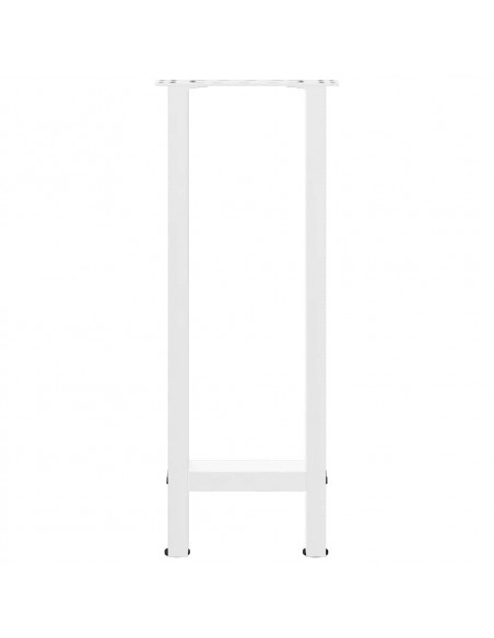 Gambe per Tavolo Consolle Bianche 2 pz 28x(72-73) cm Acciaio