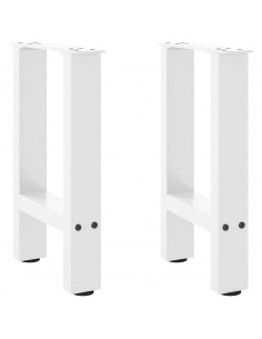 Gambe per Tavolino Bianco 2 pz 38x(42-43) cm Acciaio