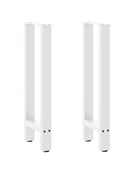 Gambe per Tavolino Bianco 2 pz 38x(72-73) cm Acciaio