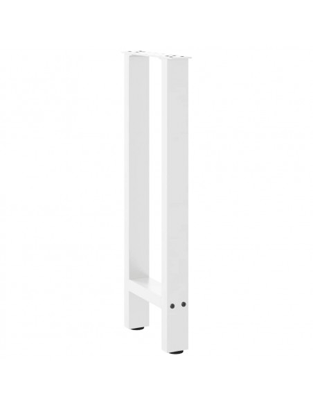 Gambe per Tavolino Bianco 2 pz 38x(72-73) cm Acciaio