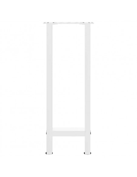 Gambe per Tavolino Bianco 2 pz 38x(72-73) cm Acciaio