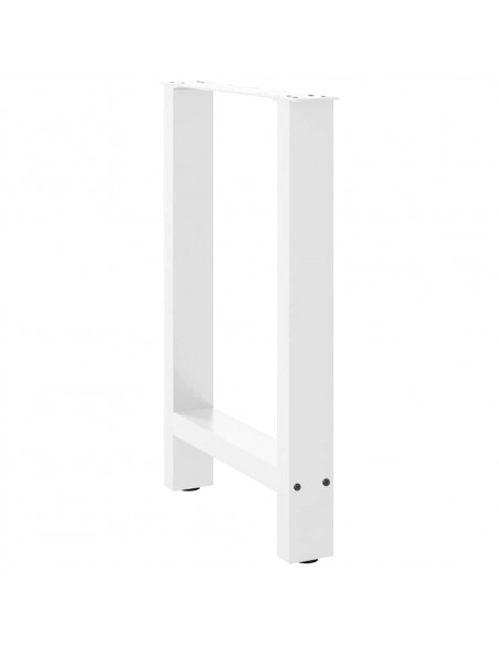 Gambe per tavolo da pranzo bianche 2 pz 50x(72-73) cm in acciaio