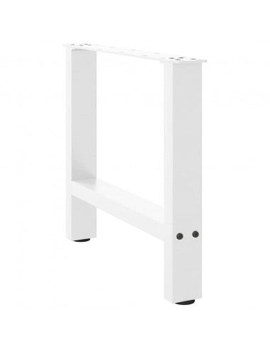 Gambe per Tavolino Bianco 2 pz 60x(42-43) cm Acciaio