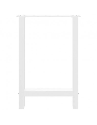 Gambe per Tavolino Bianco 2 pz 60x(72-73) cm Acciaio