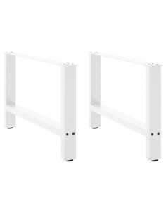 Gambe per Tavolino Bianco 2 pz 70x(42-43) cm Acciaio