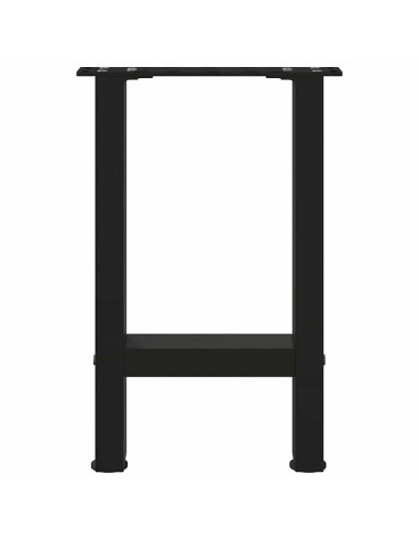Gambe per Tavolino Nero 2 pz 28x(42-43) cm Acciaio