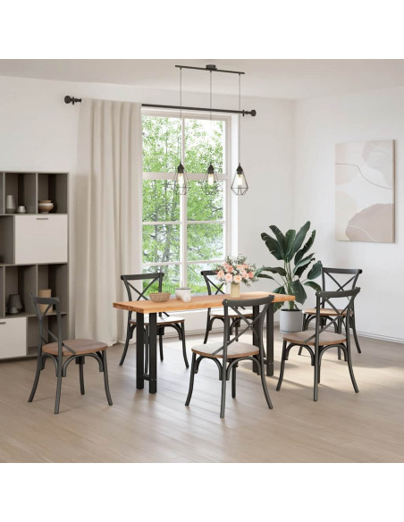 Gambe per Tavolo Consolle Nere 2 pz 28x(72-73) cm Acciaio