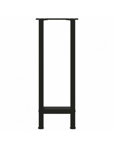 Gambe per Tavolo Consolle Nere 2 pz 28x(72-73) cm Acciaio