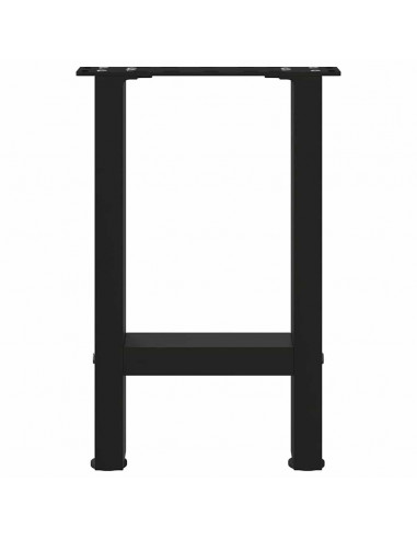 Gambe per Tavolino Nero 2 pz 38x(42-43) cm Acciaio