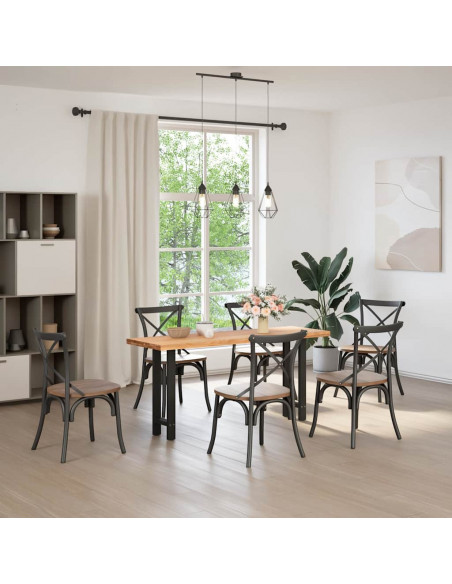 Gambe per Tavolo Consolle Nere 2 pz 38x(72-73) cm Acciaio