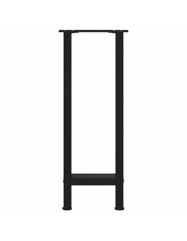 Gambe per Tavolo Consolle Nere 2 pz 38x(72-73) cm Acciaio