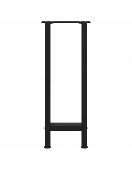 Gambe per Tavolo Consolle Nere 2 pz 38x(72-73) cm Acciaio