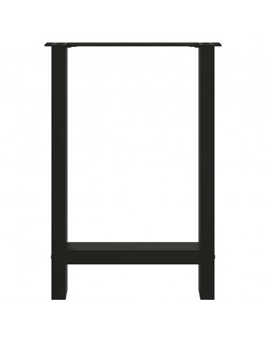 Gambe per tavolo da pranzo nere 2 pz 50x(72-73) cm in acciaio
