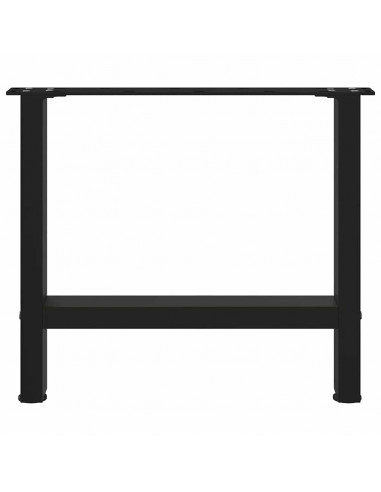 Gambe per Tavolino Nero 2 pz 60x(42-43) cm Acciaio