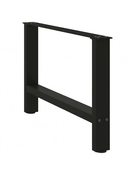 Gambe per Tavolino Nero 2 pz 70x(42-43) cm Acciaio