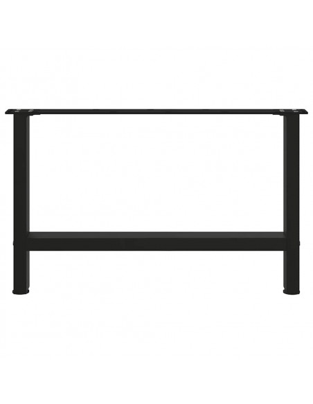 Gambe per Tavolino Nero 2 pz 70x(42-43) cm Acciaio