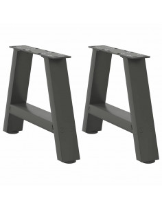 Gambe Tavolino Caffè a A 2 pz Antracite 30x(30-31)cm in Acciaio