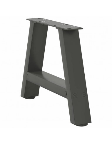 Gambe Tavolino Caffè a A 2 pz Antracite 50x(30-31)cm in Acciaio