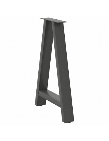 Gambe Tavolino Caffè a A 2 pz Antracite 50x(72-73)cm in Acciaio