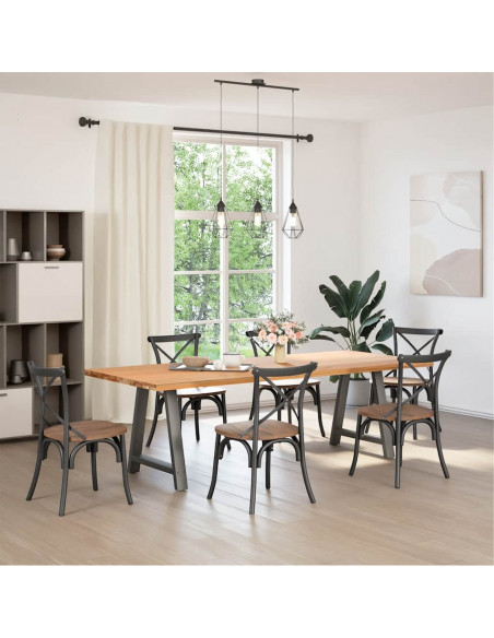 Gambe Tavolino Caffè a A 2 pz Antracite 70x(72-73)cm in Acciaio