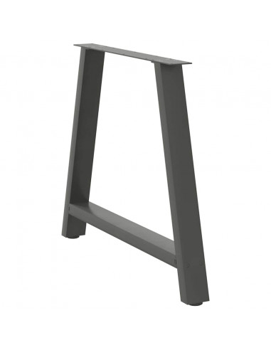 Gambe Tavolino Caffè a A 2pz Antracite 100x(72-73)cm in Acciaio
