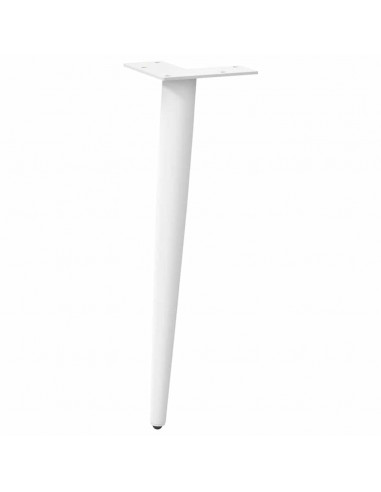 Gambe Tavolino Caffè a Forma Conica 4 pz Bianco 42-43cm Acciaio