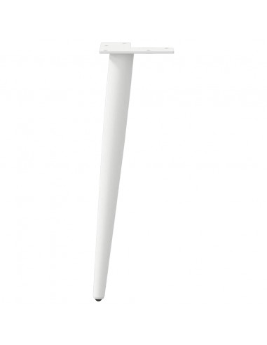 Gambe Tavolino Caffè a Forma Conica 4 pz Bianco 42-43cm Acciaio
