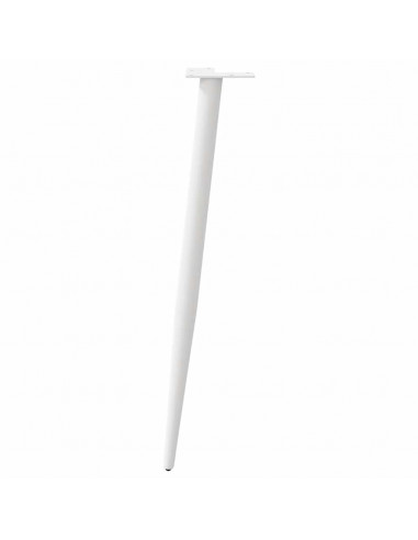 Gambe Tavolino Caffè a Forma Conica 4 pz Bianco 72-73cm Acciaio