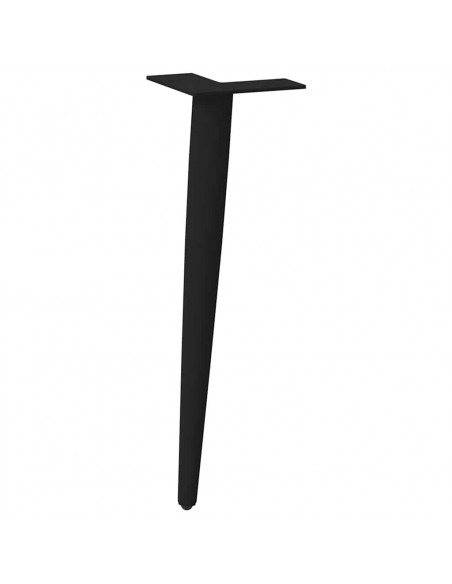Gambe Tavolino Caffè a Forma Conica 4 pz Nero 42-43 cm Acciaio
