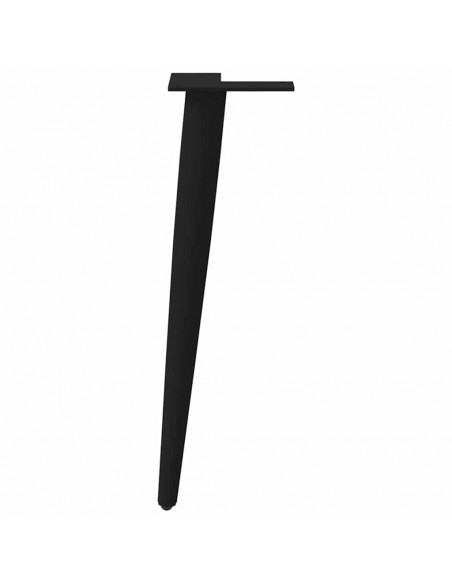Gambe Tavolino Caffè a Forma Conica 4 pz Nero 42-43 cm Acciaio