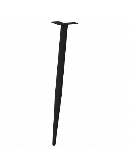 Gambe Tavolino Caffè a Forma Conica 4 pz Nero 72-73 cm Acciaio