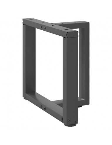 Gambe Tavolino Caffè a T 2 pz Antracite 50x25x(30-31)cm Acciaio