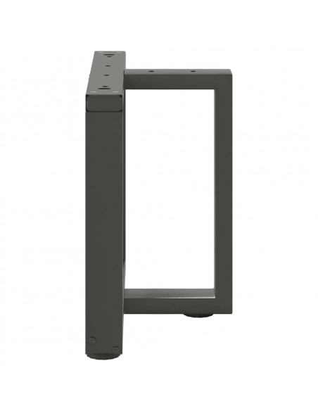 Gambe Tavolino Caffè a T 2 pz Antracite 50x25x(30-31)cm Acciaio